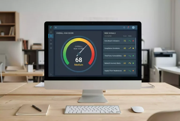 Real-time risk scoring dashboard showing AI signals evaluating a sportsbook deposit transaction